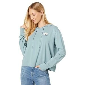 Life Is Good LS Shirt Crusher Lite Hooded Tee Sz Small New Cropped NWT $60